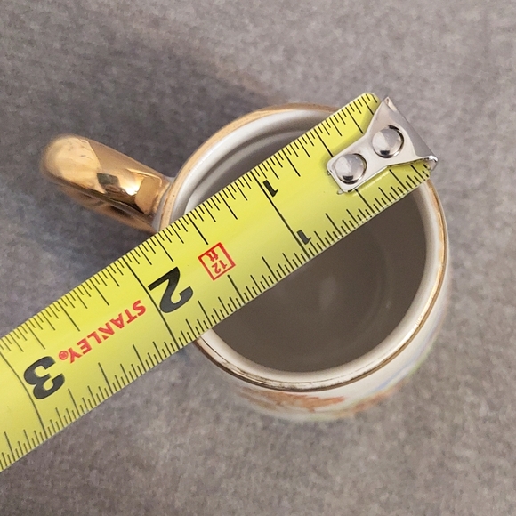 Vtg Dixon Art Studio Demitasse Cup Running Fox Small Vase 22k Gold Accent - Picture 8 of 9